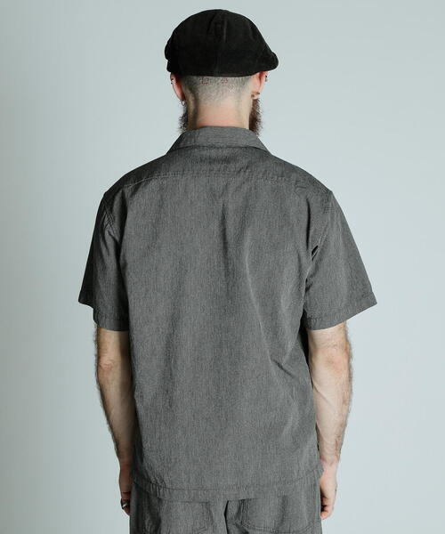Schott（ショット）の「Schott/ショット/COTTON COVERT SS SHIRT/コットンコバート 半袖 シャツ（シャツ/ブラウス・メンズ・ネイビー/ブラック・XL/2XL/M/L）」の22枚目の写真