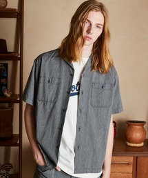 schott 半袖シャツ Schott N.Y.C 「schott」 半袖シャツ L ブラック メンズ