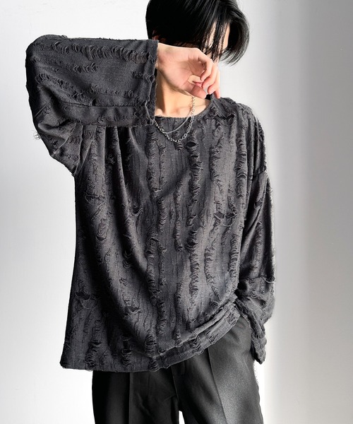 セール】グランジを楽しむ旬スタイル。ダメージ加工ビッグシルエット