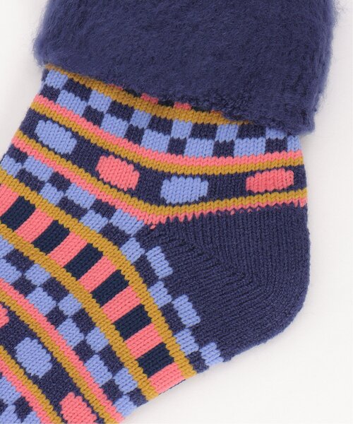 LBC（エルビーシー）の「裏起毛ソックス ノルディック（ソックス/靴下・レディース・オフホワイト/ブルー/ブラウン・FREE）」の7枚目の写真