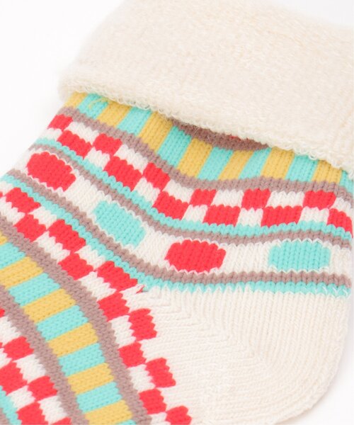 LBC（エルビーシー）の「裏起毛ソックス ノルディック（ソックス/靴下・レディース・オフホワイト/ブルー/ブラウン・FREE）」の12枚目の写真