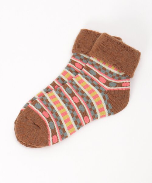 LBC（エルビーシー）の「裏起毛ソックス ノルディック（ソックス/靴下・レディース・オフホワイト/ブルー/ブラウン・FREE）」の13枚目の写真