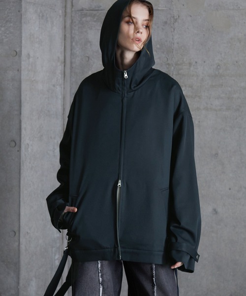 SERACE】Loose drape suspenders mountain parka / ルーズ