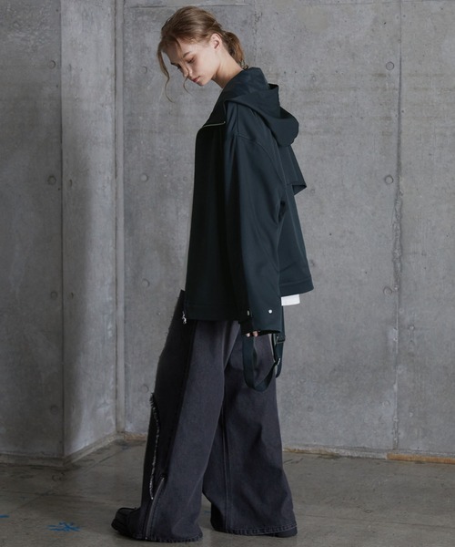 SERACE】Loose drape suspenders mountain parka / ルーズ