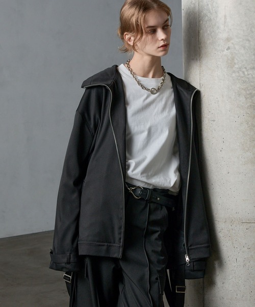 SERACE】Loose drape suspenders mountain parka / ルーズドレープ