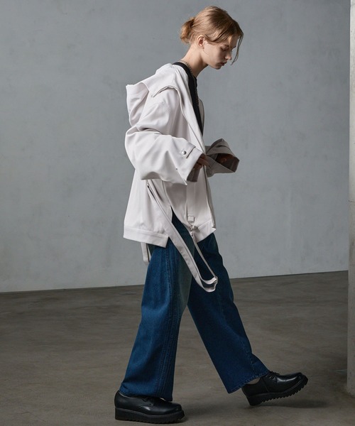 セール】【SERACE】Loose drape suspenders mountain parka / ルーズ