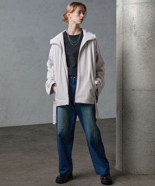 値下げ　SERACE ルーズドレープサスペンダーマウンテンパーカー セール】【SERACE】Loose drape suspenders mountain parka