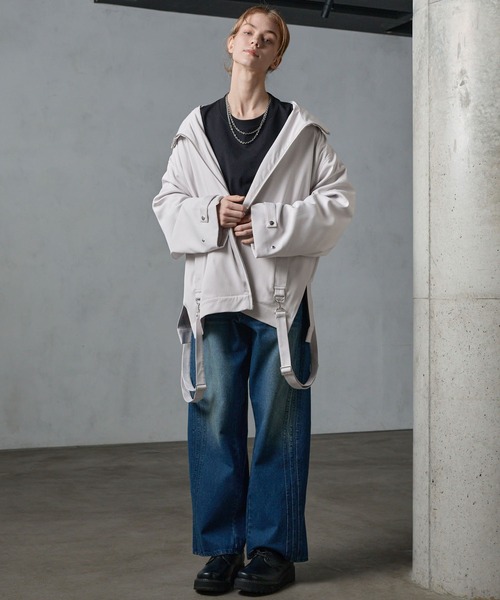 値下げ　SERACE ルーズドレープサスペンダーマウンテンパーカー SERACE】Loose drape suspenders mountain parka / ルーズ