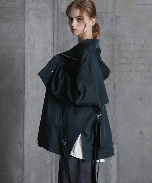 SERACE】Loose drape suspenders mountain parka / ルーズ