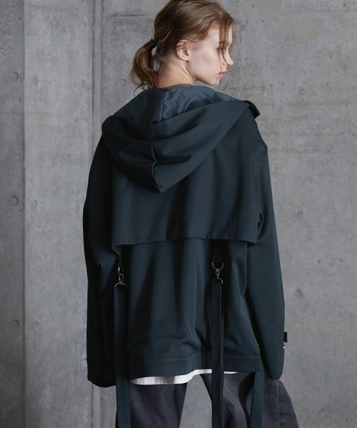 SERACE】Loose drape suspenders mountain parka / ルーズ