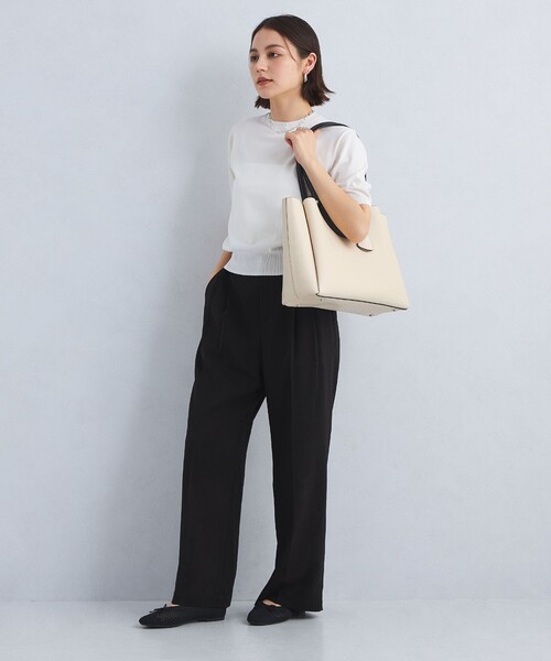 green label relaxing(グリーンレーベルリラクシング)の「【WEB限定】NEW ダブルハンドルトートバッグ / A4 / 通勤 / PCバッグ付き(トートバッグ・レディース・オフホワイト/ブラック/その他1/モカ/ベージュ/ライトグレー・FREE)」の13枚目の写真