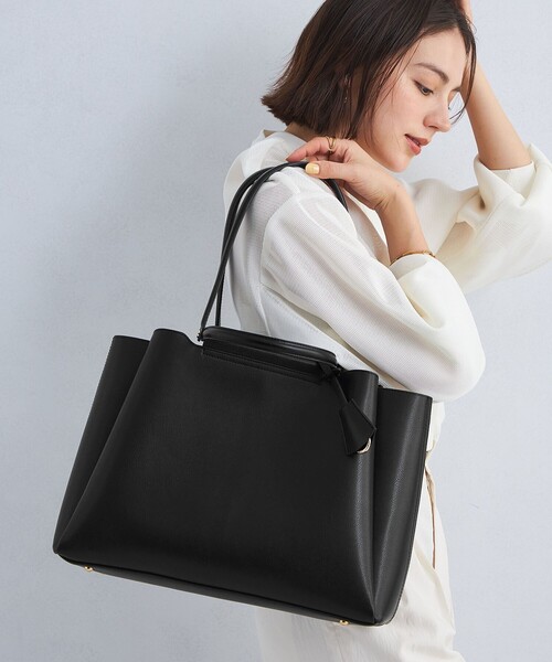 極美品 グリーンレーベルリラクシング オールレザー トートバッグ 黒 A4収納可 WEB限定】ワンポイント シンプル トートバッグ（ソフトPCバッグ