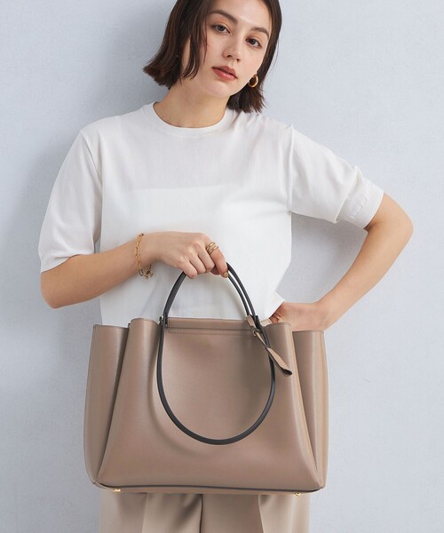 green label relaxing(グリーンレーベルリラクシング)の「【WEB限定】NEW ダブルハンドルトートバッグ / A4 / 通勤 / PCバッグ付き(トートバッグ・レディース・オフホワイト/ブラック/その他1/モカ/ベージュ/ライトグレー・FREE)」の22枚目の写真