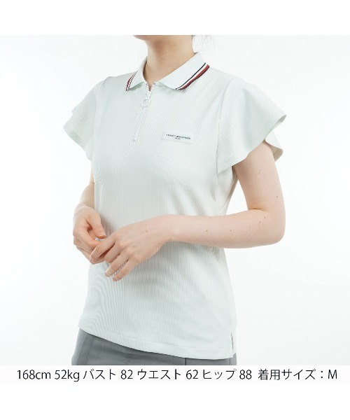 TOMMY HILFIGER GOLF（トミー ヒルフィガー ゴルフ）の「ﾊｲﾃﾝｼｮﾝ ﾊﾞﾀﾌﾗｲｽﾘｰﾌﾞｼｬﾂ（その他トップス・レディース・ホワイト/ネイビー/ブラック・L/M）」の4枚目の写真