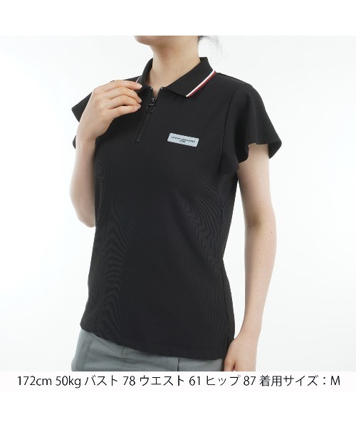 TOMMY HILFIGER GOLF（トミー ヒルフィガー ゴルフ）の「ﾊｲﾃﾝｼｮﾝ ﾊﾞﾀﾌﾗｲｽﾘｰﾌﾞｼｬﾂ（その他トップス・レディース・ホワイト/ネイビー/ブラック・L/M）」の6枚目の写真