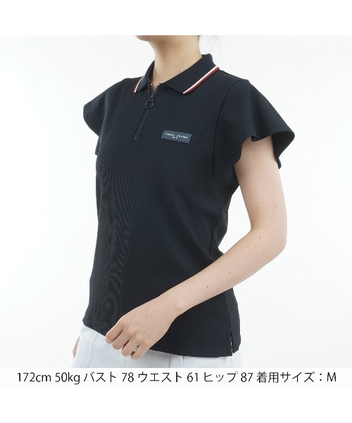 TOMMY HILFIGER GOLF（トミー ヒルフィガー ゴルフ）の「ﾊｲﾃﾝｼｮﾝ ﾊﾞﾀﾌﾗｲｽﾘｰﾌﾞｼｬﾂ（その他トップス・レディース・ホワイト/ネイビー/ブラック・L/M）」の15枚目の写真