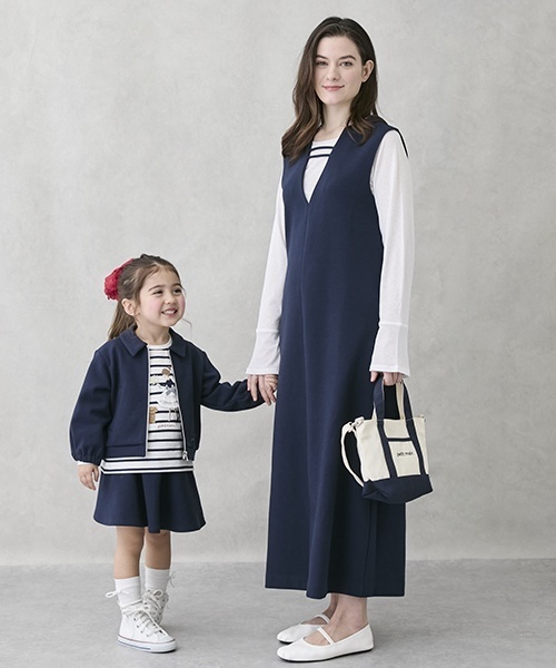 petit main（プティマイン）の「2wayショルダートートバッグ（ショルダーバッグ・キッズ・グレー/ネイビー/レッド・F）」の5枚目の写真