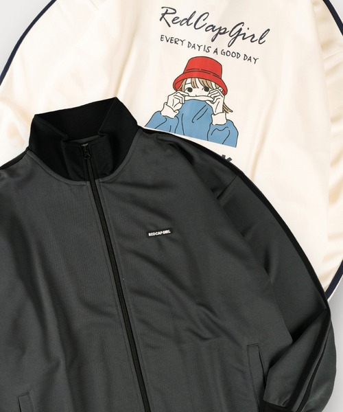 【セール】【Red Cap Girl/レッドキャップガール】ワンポイントワッペン ガールバックプリント トラックジャケット オーバーサイズ ユニセックス 推し活(ジャージ)|Red Cap Girl(レッドキャプガール) 【セール】【Red Cap Girl/レッドキャップガール】ワンポイントワッペン ガールバックプリント トラックジャケット オーバーサイズ ユニセックス 推し活(ジャージ)|Red Cap Girl(レッドキャプガール)