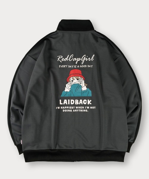 【セール】【Red Cap Girl/レッドキャップガール】ワンポイントワッペン ガールバックプリント トラックジャケット オーバーサイズ ユニセックス 推し活(ジャージ)|Red Cap Girl(レッドキャプガール) 【セール】【Red Cap Girl/レッドキャップガール】ワンポイントワッペン ガールバックプリント トラックジャケット オーバーサイズ ユニセックス 推し活(ジャージ)|Red Cap Girl(レッドキャプガール)