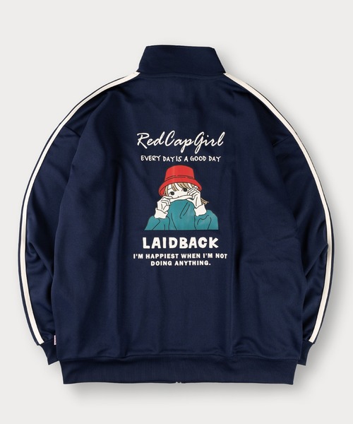 【セール】【Red Cap Girl/レッドキャップガール】ワンポイントワッペン ガールバックプリント トラックジャケット オーバーサイズ ユニセックス 推し活(ジャージ)|Red Cap Girl(レッドキャプガール) 【セール】【Red Cap Girl/レッドキャップガール】ワンポイントワッペン ガールバックプリント トラックジャケット オーバーサイズ ユニセックス 推し活(ジャージ)|Red Cap Girl(レッドキャプガール)