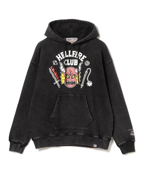 BEAMS T（ビームスティー）の「Stranger Things / Hellfire Sweat Hoody（パーカー・メンズ・オフホワイト/ブラック・L/M/S）」の9枚目の写真