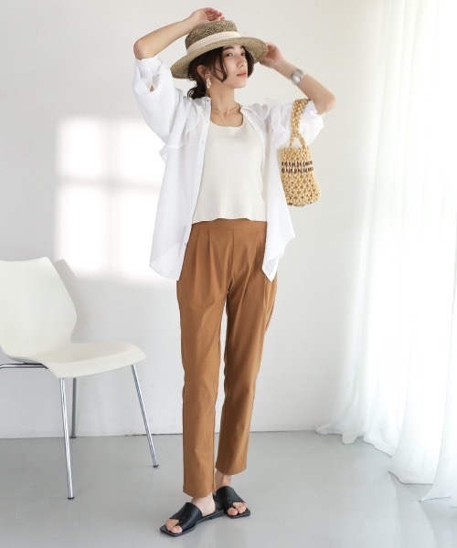 Bou Jeloud(ブージュルード)の「【34-42サイズ展開】UVカットHAKIYASEストレッチパンツ(その他パンツ・レディース・ホワイト/グリーン/ブラック/チェック/キャメル/イエロー/カーキ・SMALL/X-SMALL/X-LARGE)」の17枚目の写真
