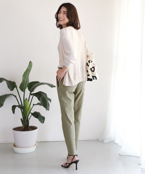 Bou Jeloud(ブージュルード)の「【34-42サイズ展開】UVカットHAKIYASEストレッチパンツ(その他パンツ・レディース・ホワイト/グリーン/ブラック/チェック/キャメル/イエロー/カーキ・SMALL/X-SMALL/X-LARGE)」の20枚目の写真