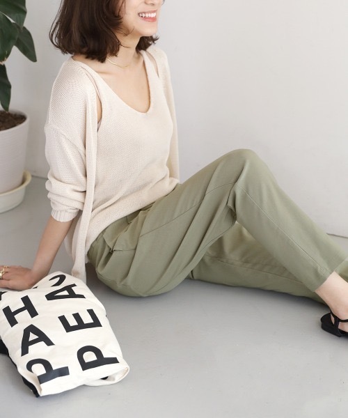 Bou Jeloud(ブージュルード)の「【34-42サイズ展開】UVカットHAKIYASEストレッチパンツ(その他パンツ・レディース・ホワイト/グリーン/ブラック/チェック/キャメル/イエロー/カーキ・SMALL/X-SMALL/X-LARGE)」の22枚目の写真