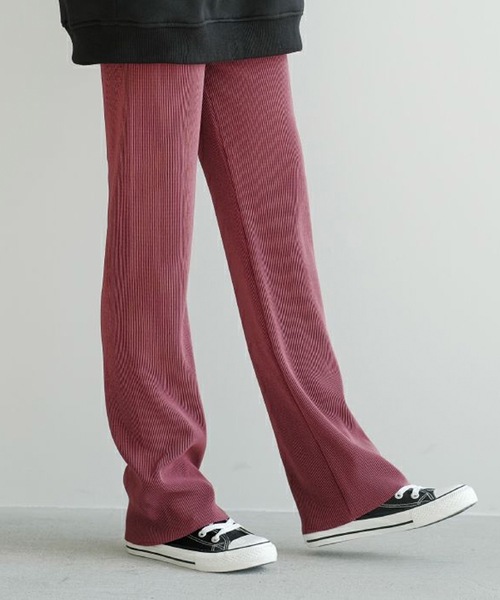 aquagarage(アクアガレージ)の「プリーツストレートパンツ(その他パンツ・レディース・テラコッタ/ピンク・M)」の1枚目の写真