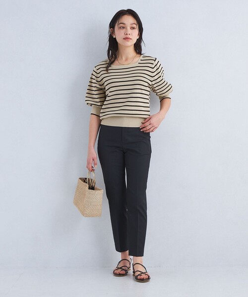 green label relaxing（グリーンレーベルリラクシング）の「フォルム スリーブ スクエア ネック プルオーバー ニット（ニット/セーター・レディース・ネイビー/その他1/その他2/ホワイト/ケリーグリーン/イエロー・FREE）」の13枚目の写真