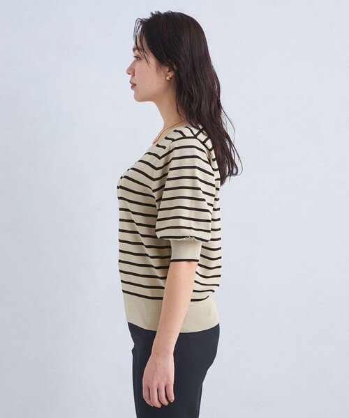 green label relaxing（グリーンレーベルリラクシング）の「フォルム スリーブ スクエア ネック プルオーバー ニット（ニット/セーター・レディース・ネイビー/その他1/その他2/ホワイト/ケリーグリーン/イエロー・FREE）」の20枚目の写真