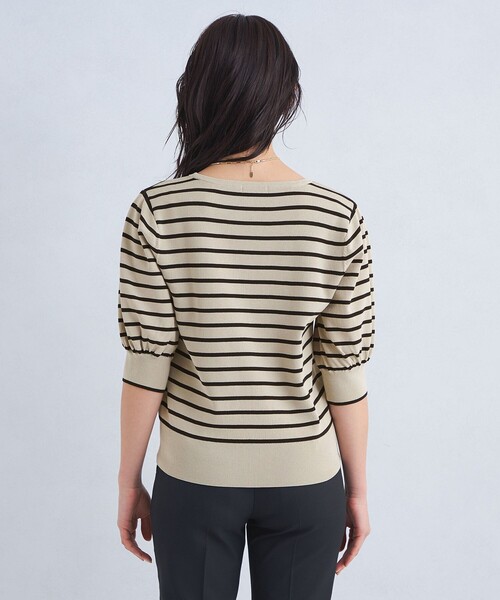 green label relaxing（グリーンレーベルリラクシング）の「フォルム スリーブ スクエア ネック プルオーバー ニット（ニット/セーター・レディース・ネイビー/その他1/その他2/ホワイト/ケリーグリーン/イエロー・FREE）」の21枚目の写真