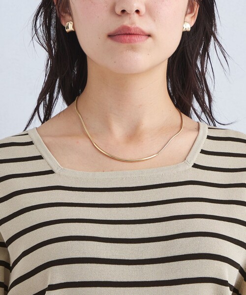 green label relaxing（グリーンレーベルリラクシング）の「フォルム スリーブ スクエア ネック プルオーバー ニット（ニット/セーター・レディース・ネイビー/その他1/その他2/ホワイト/ケリーグリーン/イエロー・FREE）」の22枚目の写真