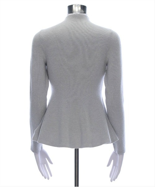 CLEAR BASIC（クリアベーシック）の「パール付きペプラムニットトップス[オフィスカジュアル フェミニン 上品]≪再入荷≫（ニット/セーター・レディース・ピンク/ライトグレー/サックスブルー/アイボリー・F）」の13枚目の写真