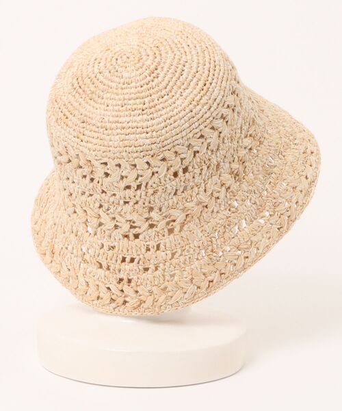 OVERRIDE（オーバーライド）の「OVERRIDE  RAFFIA CROCHET HAT SG / オーバーライド（ハット・レディース・ナチュラル/オレンジ/グリーン・M/57.5cm）」の12枚目の写真
