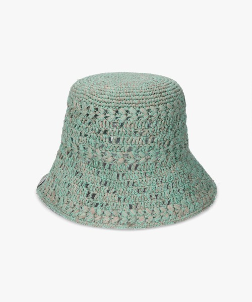 OVERRIDE（オーバーライド）の「OVERRIDE  RAFFIA CROCHET HAT SG / オーバーライド（ハット・レディース・ナチュラル/オレンジ/グリーン・M/57.5cm）」の9枚目の写真