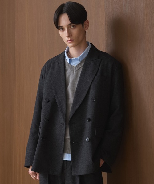 LUENNA】Oversized Double Breasted Jacket / オーバーサイズ ダブル
