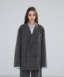 LUENNA（ルエナ）の「【LUENNA】Oversized Double Breasted Jacket / オーバーサイズ ダブルブレステッド ジャケット（セットアップ対応）（テーラードジャケット）」
