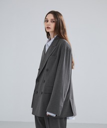LUENNA（ルエナ）の「【LUENNA】Oversized Double Breasted Jacket / オーバーサイズ ダブルブレステッド ジャケット（セットアップ対応）（テーラードジャケット）」