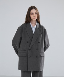 LUENNA（ルエナ）の「【LUENNA】Oversized Double Breasted Jacket / オーバーサイズ ダブルブレステッド ジャケット（セットアップ対応）（テーラードジャケット）」