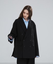 LUENNA（ルエナ）の「【LUENNA】Oversized Double Breasted Jacket / オーバーサイズ ダブルブレステッド ジャケット（セットアップ対応）（テーラードジャケット）」
