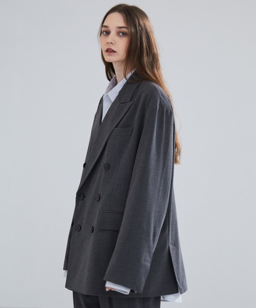 LUENNA】Oversized Double Breasted Jacket / オーバーサイズ ダブル