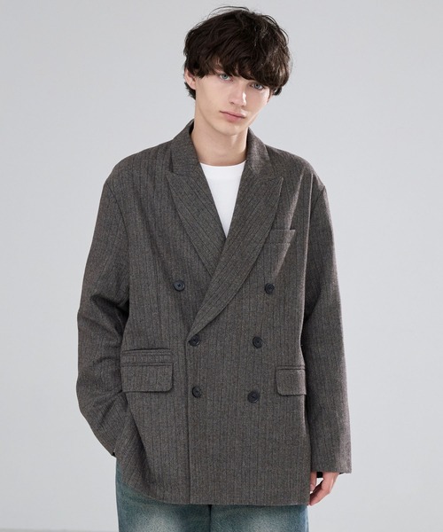 LUENNA】Oversized Double Breasted Jacket / オーバーサイズ ダブル