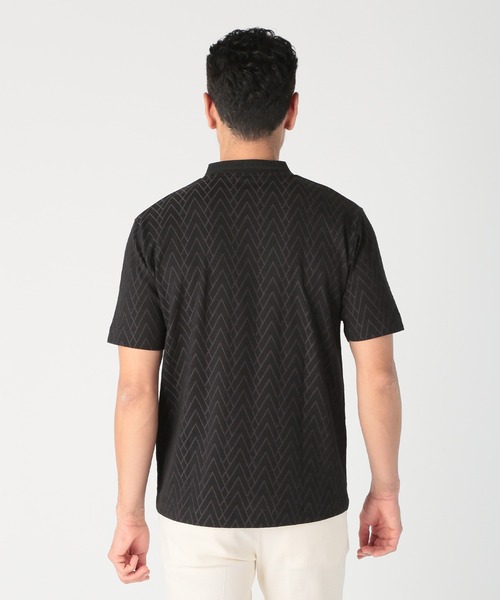 MEN'S BIGI(メンズビギ)の「リンクスジャガードVネックTEE(Tシャツ/カットソー・メンズ・ネイビー/ブラック・03/02/04)」の5枚目の写真