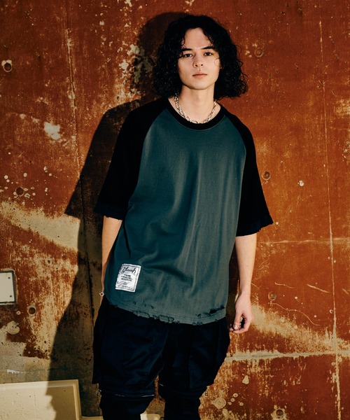 セール】Damaged Raglan T-Shirt / ダメージラグランTシャツ（Tシャツ