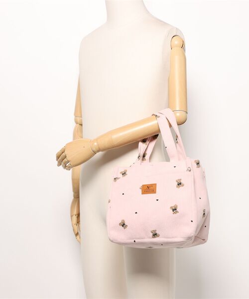 Mignonjour（ミニョンジュール）の「FReePLACe/くま ランチ トートバッグ X12408（トートバッグ・レディース・ブルー/ホワイト/ピンク/ベージュ・FREE）」の12枚目の写真