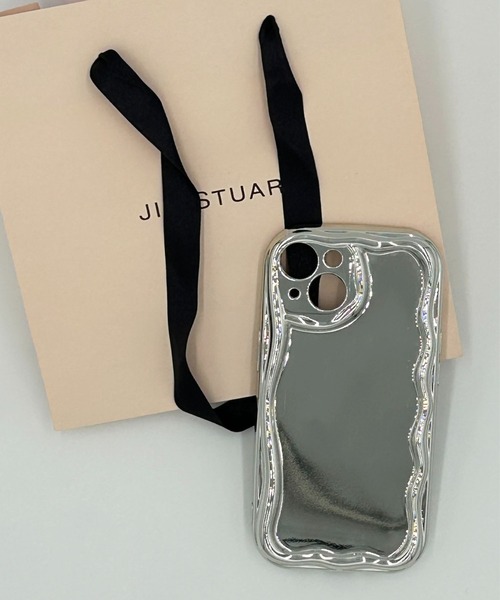 ミラーウェーブ なみなみ シルバー メタリック 耐衝撃 TPU素材