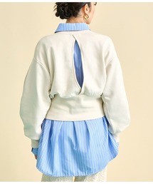 Settimissimo（セッティミッシモ）の「裏毛 バックオープン デザイン プルオーバー（スウェット）」