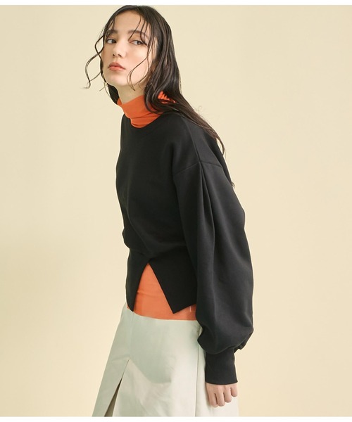 Settimissimo（セッティミッシモ）の「裏毛 バックオープン デザイン プルオーバー（スウェット・レディース・ブラック/アイボリー・FREE）」の10枚目の写真