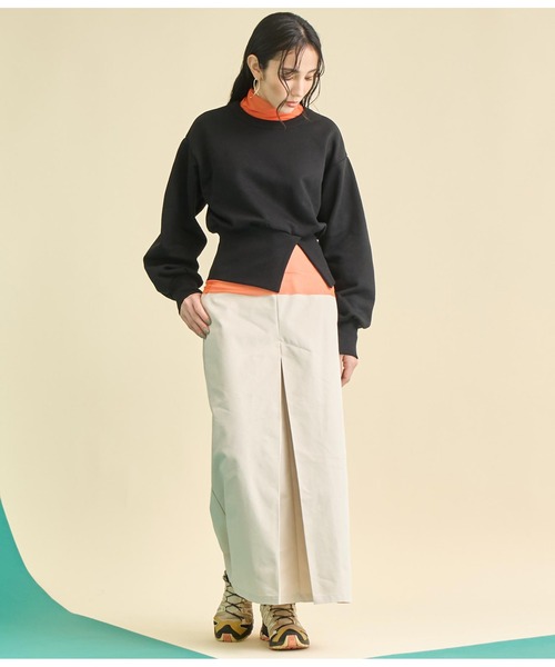 Settimissimo（セッティミッシモ）の「裏毛 バックオープン デザイン プルオーバー（スウェット・レディース・ブラック/アイボリー・FREE）」の8枚目の写真